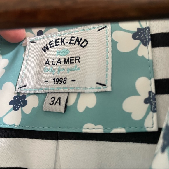 Week-end à la Mer Teal Floral Jacket - Picture 4 of 8